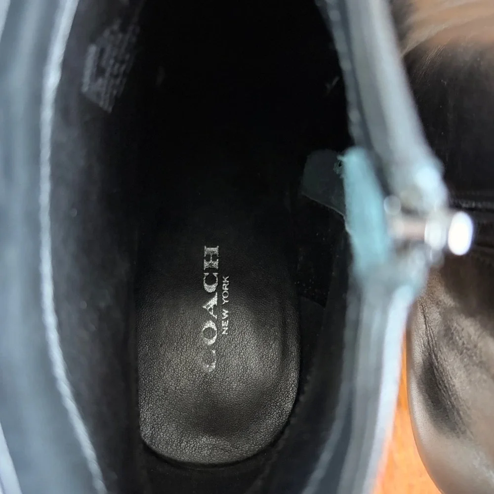 Coach black leather
